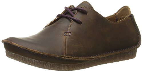 Clarks Damen Janey Mae Oxford, Beige (Bienenwachs), 35.5 EU von Clarks