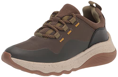 Clarks Damen Jaunt Lace Sneaker, Dark Olive Combi, 35.5 EU von Clarks