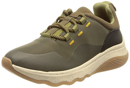 Clarks Damen Jaunt Lace Sneaker, Dark Olive Combi, 39 EU von Clarks