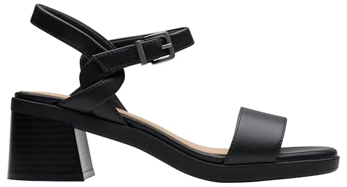 Clarks Damen Jaylan Ray Sandale, Black Leather, 38 EU von Clarks