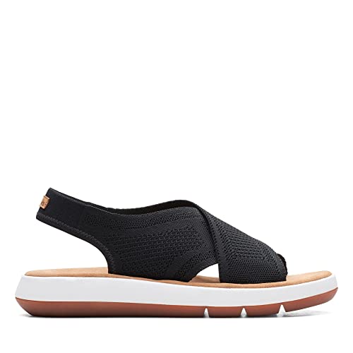 Clarks Damen Jemsa Dash Sandale Black Knit von Clarks