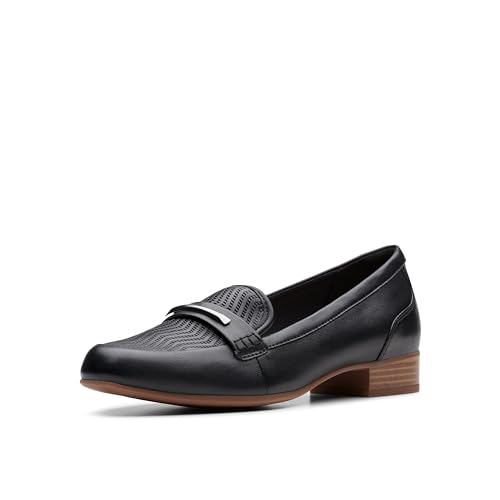 Clarks Damen Juliet Aster Slipper, Schwarz Leder, 36.5 EU von Clarks