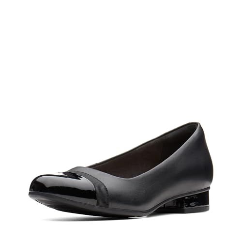 Clarks Damen Juliet Monte Pumps, Schwarzes Leder Synthetik, 36.5 EU von Clarks