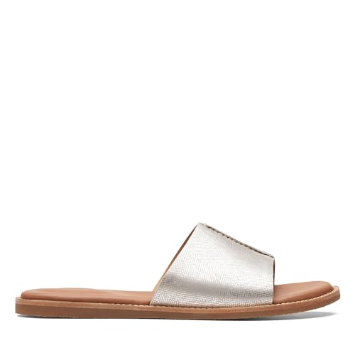 Clarks Damen Karsea Mule Slide Sandal, Silver Metallic, 36 EU von Clarks