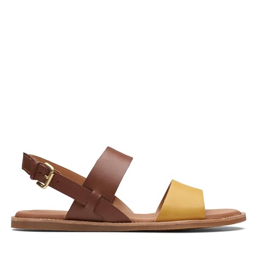 Clarks Damen Karsea Strap Sandal, Tan Combi, 37.5 EU von Clarks