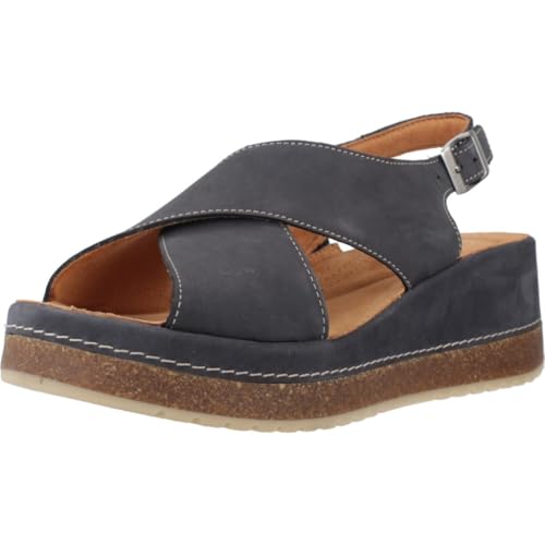 Clarks Damen Kassanda Step Sandale, Navy Nubuck, 35.5 EU von Clarks