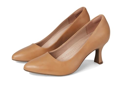 Clarks Damen Kataleyna Gem Pumps, Warm Beige Leather, 41 EU Weit von Clarks