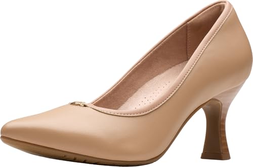 Clarks Damen Kataleyna West Pump, Beige Leder, 41 EU von Clarks