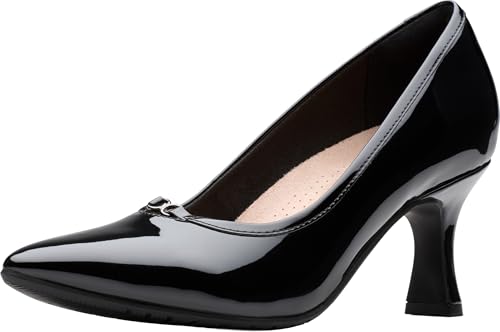 Clarks Damen Kataleyna West Pump, Schwarz Lack, 40 EU von Clarks