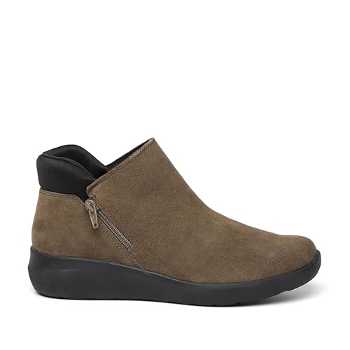 Clarks Damen Kayleigh Mid Ankle Boot, Dark Olive Wildleder, 41 EU von Clarks