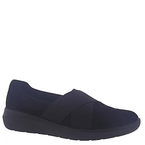 Clarks Damen Kayleigh Slip Slipper, Schwarze Velourslederoptik, 38 EU von Clarks