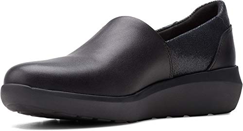 Clarks Damen Kayleigh Step Slipper, Schwarz Interest Suede Combi, 38 EU von Clarks