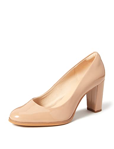 Clarks Damen Kaylin Cara Pumps, Beige (Praline Patent), 41 EU von Clarks