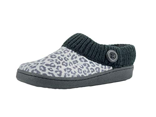 Clarks Damen Knit Scuff Slipper Hausschuhe, Grey/Blk Leopard, 39 EU Clarks Damen Knit Scuff Slipper Hausschuhe, Grey/Blk Leopard, 39 EU von Clarks