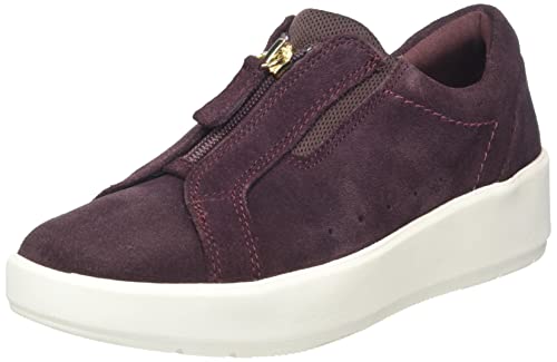 Clarks Damen Layton Rae Sneaker, Burgundy Suede, 36 EU von Clarks