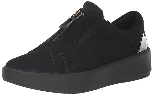 Clarks Women's Layton Rae Sneaker, Schwarz / schwarzes Wildleder, 11 Wide von Clarks