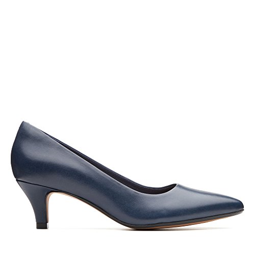 Clarks Damen Linvale Jerica Pumps, Navy Leather, 39.5 EU von Clarks