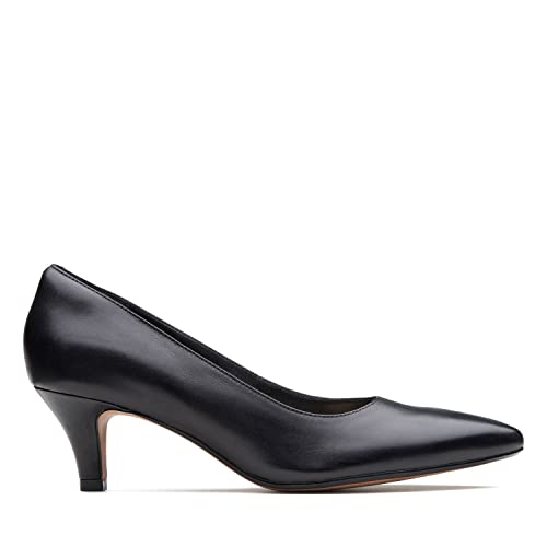 Clarks Damen Linvale Jerica Pumps, Black Leather, 39.5 EU von Clarks