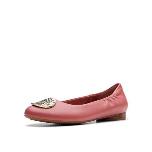 Clarks Damen Loreleigh Ave Ballerinas, Dusty Rose Leder, 42.5 EU von Clarks