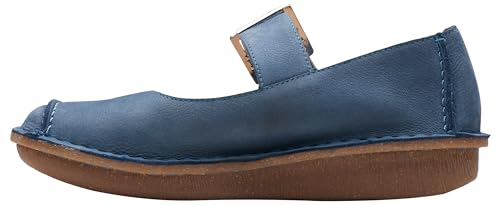 Clarks Damen Lustige Bar Flacher Slipper, Blaues Nubuk, 41 EU von Clarks