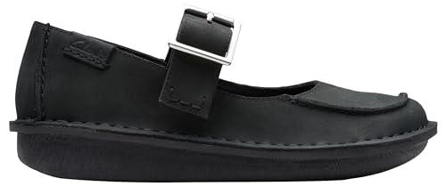 Clarks Damen Funny Bar Flacher Slipper, Black Oily Lea, 37 EU Clarks Damen Funny Bar Flacher Slipper, Black Oily Lea, 37 EU von Clarks