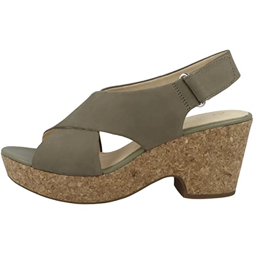 Clarks Damen Maritsa Lara Slingback Sandalen, Beige (Sage Nubuck Sage Nubuck), 38 EU von Clarks