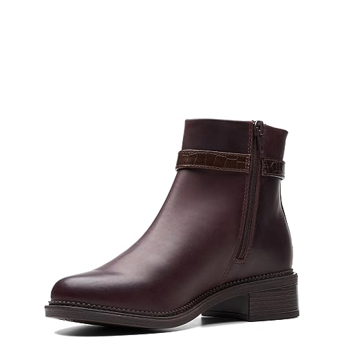 Clarks Damen Maye Grace Fashion Boot, Bordeaux-Leder, 6.5 von Clarks