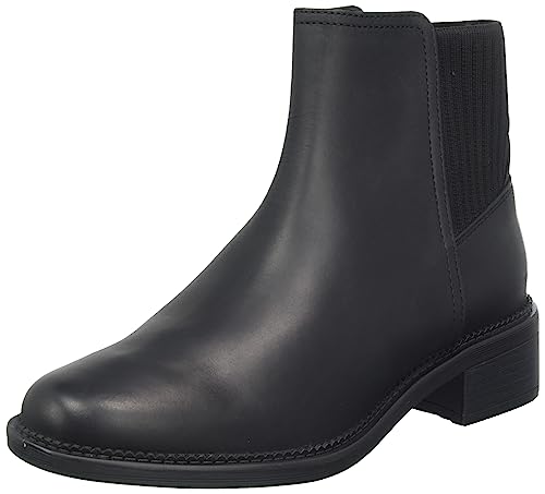 Clarks Damen Maye Palm Chelsea-Stiefel, Black Leather, 35 EU von Clarks