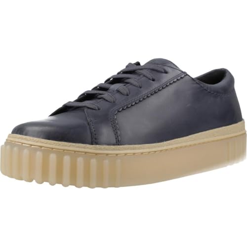 Clarks Damen Mayhill Walk Sneaker, Marineblau (Leder), 38 EU von Clarks