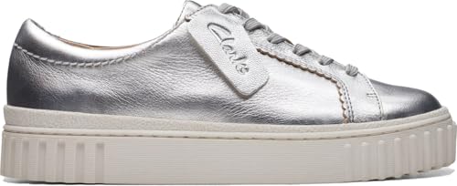 Clarks Damen Mayhill Walk Sneaker, Silver Metallic, 41.5 EU von Clarks