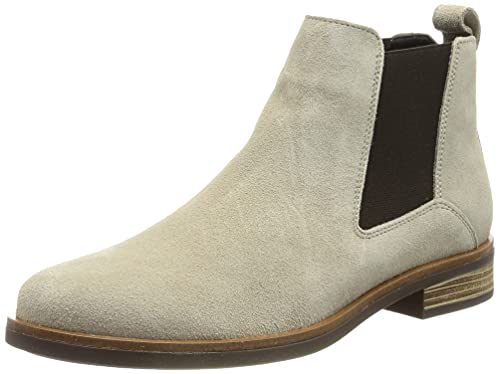 Clarks Damen Memi Top Chelsea-Stiefel, Sand Wildleder, 38 EU von Clarks