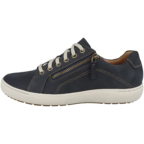 Clarks Damen Nalle Lace Sneaker, Navy Nubuck, 36 EU von Clarks