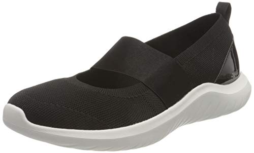 Clarks Damen Nova Sol Sneaker, Black Knit,41 EU von Clarks