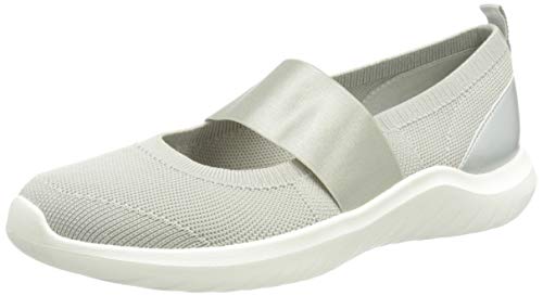 Clarks Damen Nova Sol Sneaker, Light Grey Knit,39.5 EU von Clarks