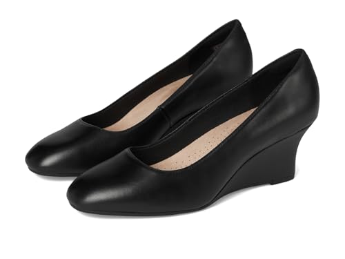 Clarks Women's Olivette Pearl Pump, Schwarz Leder, 7 Wide von Clarks