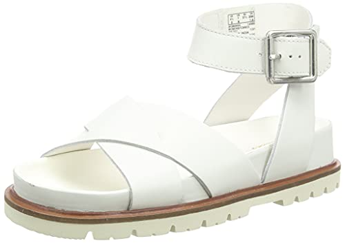 Clarks Damen Orianna Cross Sandale, Weiss, 36 EU von Clarks