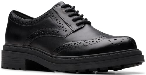 Clarks Damen Orinoco 3 Derby Oxford, Schwarz Leder, 38 EU von Clarks