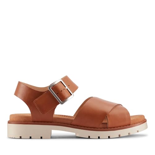 Clarks Damen Orinoco Cross Sandale, Tan Leather, 41 EU von Clarks
