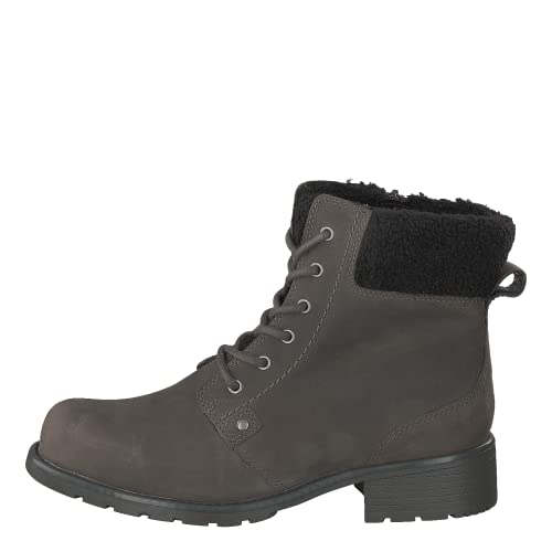 Clarks Damen Orinoco Dusk Biker Boots, Grau (Dark Grey Leather) von Clarks