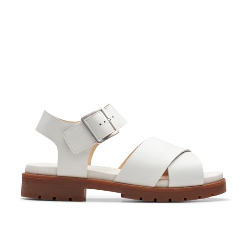 Clarks Damen Orinoco Cross Sandale, Off White Lea, 41 EU Clarks Damen Orinoco Cross Sandale, Off White Lea, 41 EU von Clarks