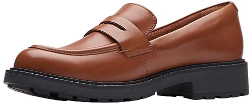 Clarks Damen Orinoco2 Penny Loafer, Dark Tan Lea, 36 EU von Clarks