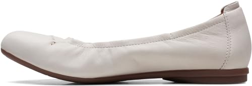 Clarks Damen Rena Hop Ballerinas, Weißes Leder, 40 EU von Clarks