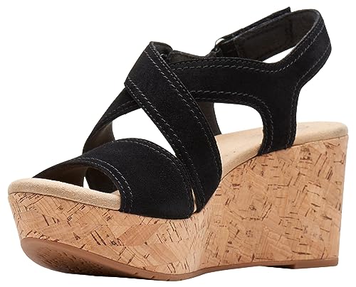 Clarks Damen Rose Way Sandal, Schwarz, 40 EU von Clarks