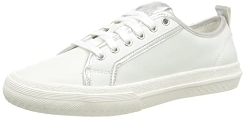 Clarks Damen Roxby Lace Sneaker, White/Silver, 35.5 EU von Clarks