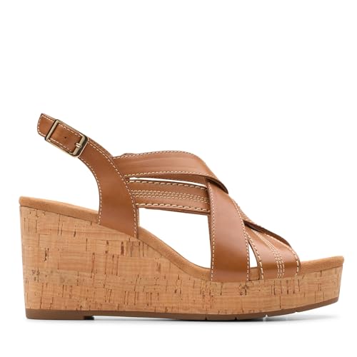 Clarks Damen Sabina Sling Sandale, Tan Leather, 40 EU Clarks Damen Sabina Sling Sandale, Tan Leather, 40 EU von Clarks