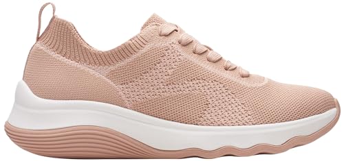 Clarks Damen Schaltung Krawatte Sneaker, Pale Peach, 39.5 EU von Clarks