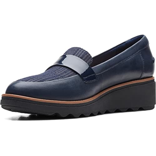 Clarks Damen Sharon Gracie Slipper, Navy Interest, 36 EU von Clarks