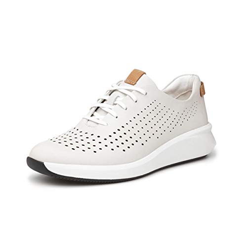 Clarks Damen Un Rio Tie Sneaker White Leather von Clarks