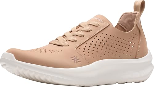 Clarks Damen-Sneaker im Solevana-Stil, Sandfarbenes Nubuk, 37 EU von Clarks