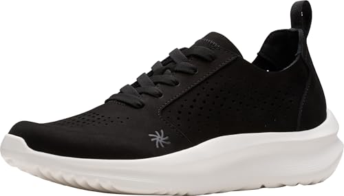 Clarks Damen-Sneaker im Solevana-Stil, Schwarz Nubuk, 7 Wide von Clarks
